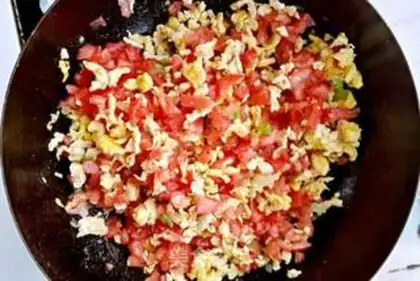 Make Tomato egg dumplings step 4