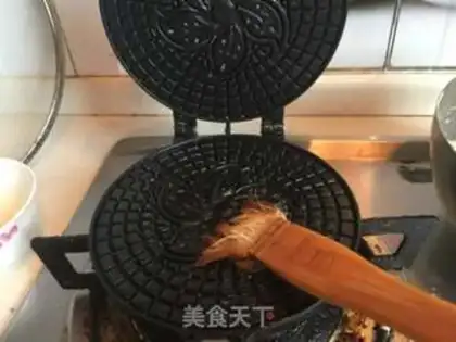 Make Black sesame egg rolls step 6