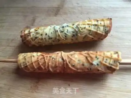 Make Black sesame egg rolls step 9