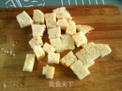 Make Low-carat wheat bread pudding step 1