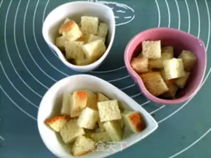 Make Low-carat wheat bread pudding step 2