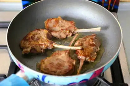 Make Fried lamb chops with roast pumpkins step 7
