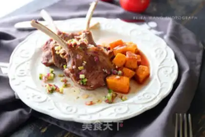 Make Fried lamb chops with roast pumpkins step 8