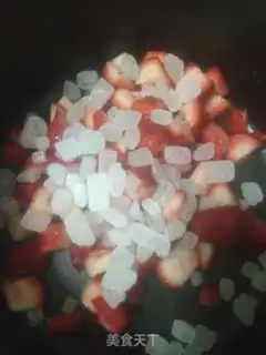 Make Strawberry sauce step 1
