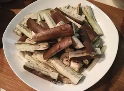 Make Salt fish and eggplant step 5