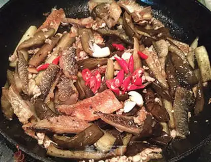 Make Salt fish and eggplant step 16