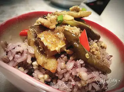 Make Salt fish and eggplant step 19
