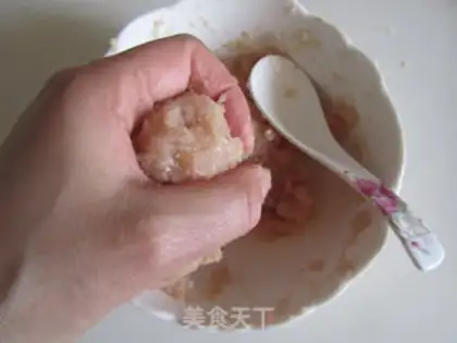 Make Chicken balls with eggplant juice step 2