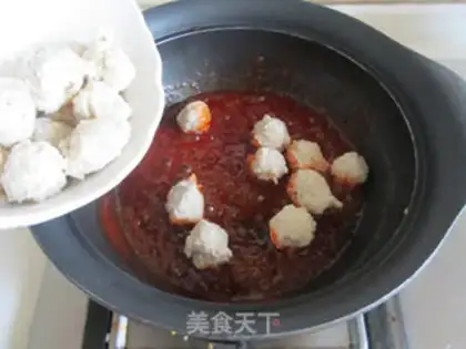 Make Chicken balls with eggplant juice step 7
