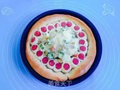 Make Pie pizza with ham step 7