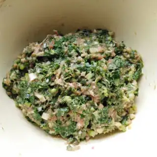 Make Old cabbage pork bun step 5