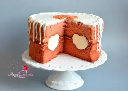 Make Red velvet cake step 21
