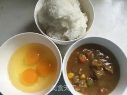 Make curry beef omelet step 0
