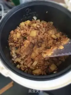 Make Potato mushroom rice step 17