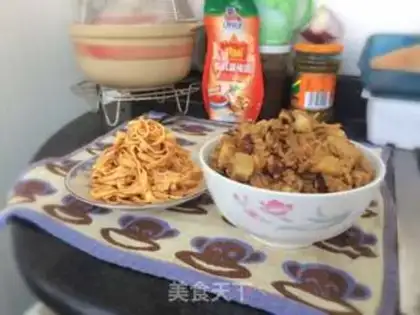Make Potato mushroom rice step 18