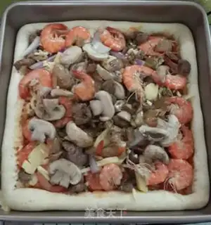 Make Shrimp pork pizza step 16