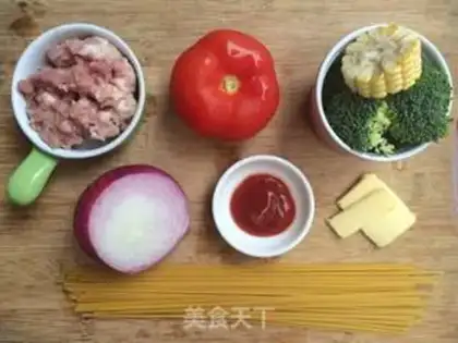 Make Easy ketchup pasta step 0