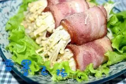 Make Bacon pins and mushrooms step 6