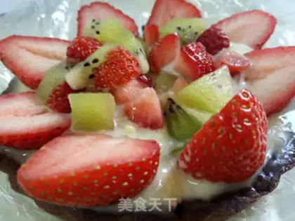 Make Fruit chocolate tower step 9