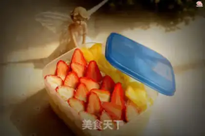 Make Fruit cream box cake step 14