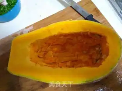 Make Pumpkin rice step 1