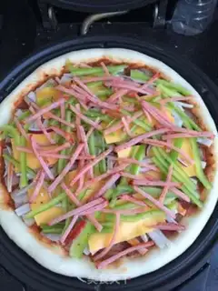 Make Luxury double-packed pizza step 13