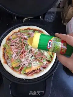 Make Luxury double-packed pizza step 14