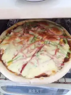 Make Luxury double-packed pizza step 17