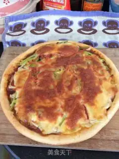 Make Luxury double-packed pizza step 18