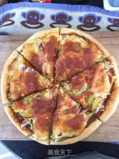 Make Luxury double-packed pizza step 19