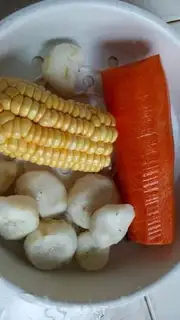 Make Corn dragonbone soup step 1