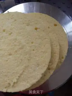 Make Fruit birthday cake step 1