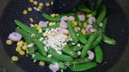 Make Shrimp corn and sweet beans step 6