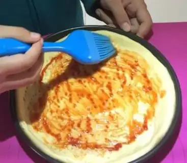 Make Bacon shrimp cheese pizza step 1