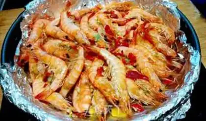 Make Garlic fans baked shrimp step 7