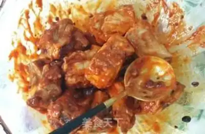 Make Korean sweet rice powdered bones step 5