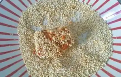 Make Korean sweet rice powdered bones step 11