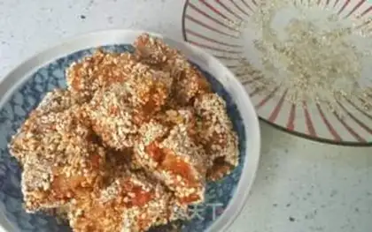 Make Korean sweet rice powdered bones step 12