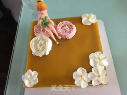 Make The flower fairy mango mousse step 15