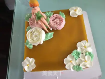 Make The flower fairy mango mousse step 16