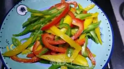 Make Black pepper three-coloured squid step 6