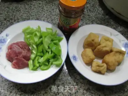 Make Cream pepper and tofu step 0