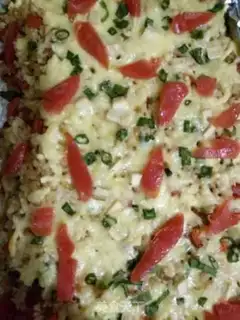 Make Vegetable cheese rice step 7