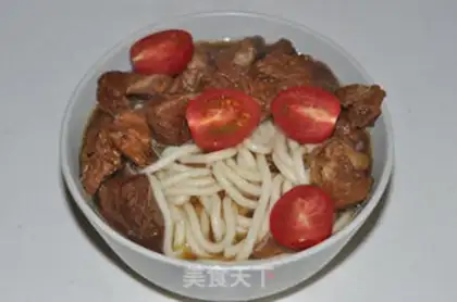 Make Red beef noodles step 12