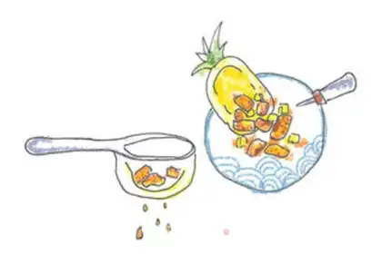 Make Pineapple and shrimp step 3
