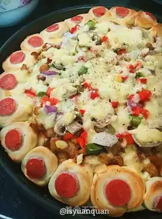 Make Black pepper bacon chicken pizza step 8