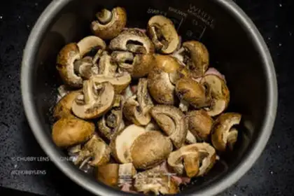 Make Mushroom rice step 4