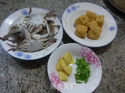 Make Tofu fried crabs step 0