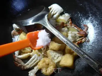 Make Tofu fried crabs step 8