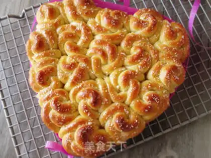 Make Light milk rose bread step 11